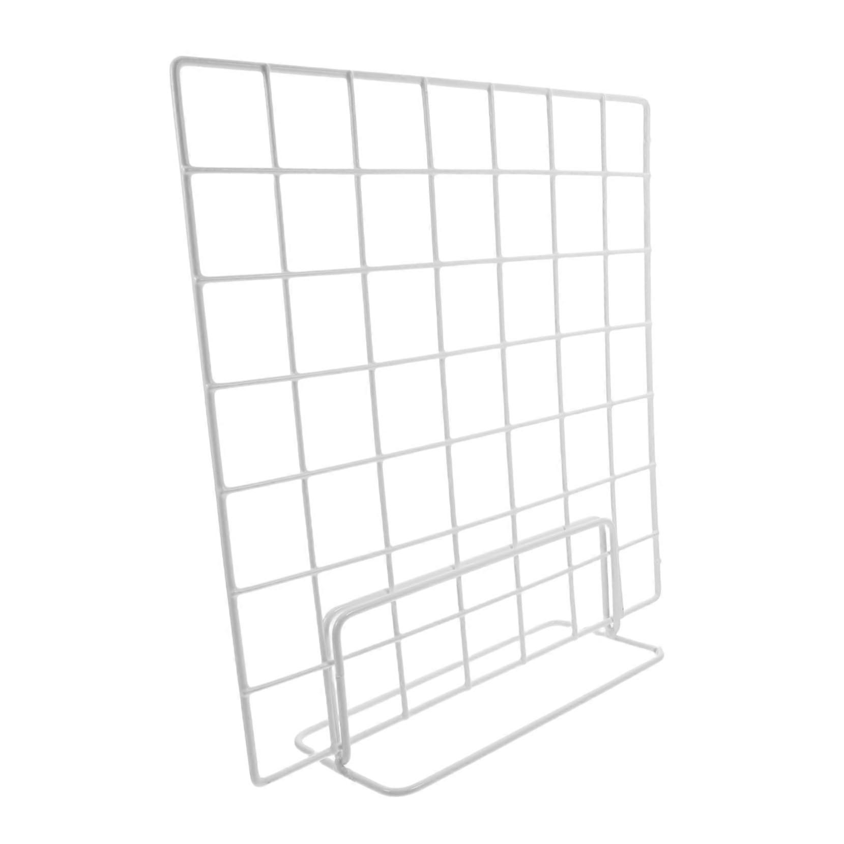 Wire Grid Display Stand for Tabletop Photos and Crafts, Easy Assembly and Compact Storage, 2pcs