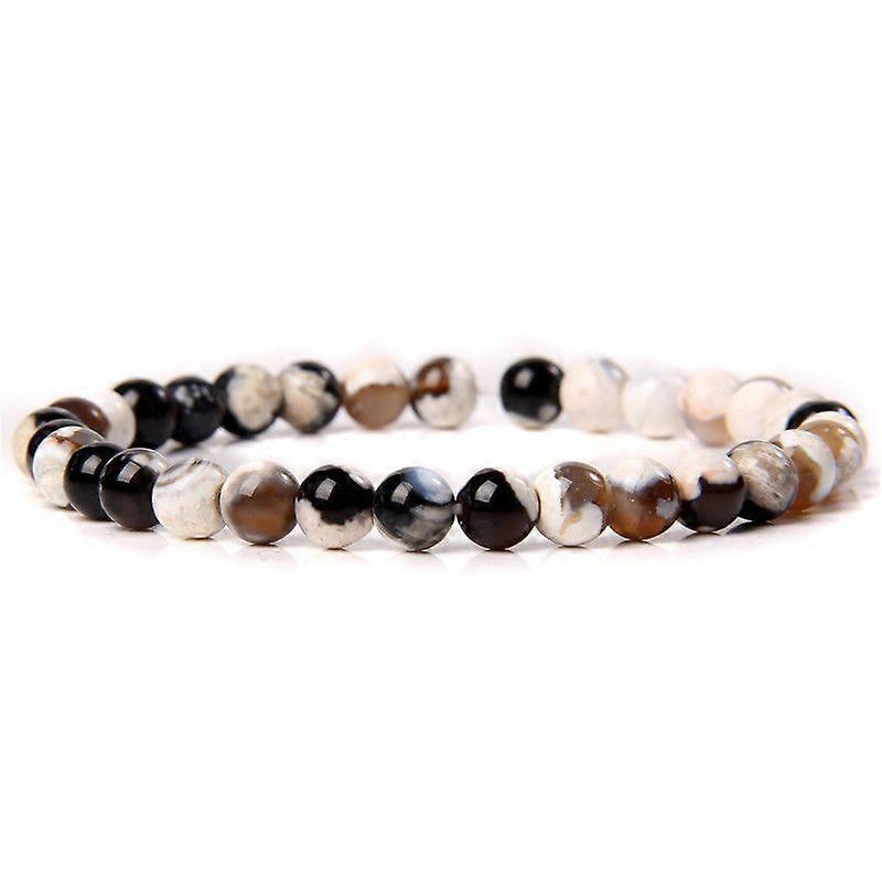 Netstone Round Beaded Stretch Bracelet