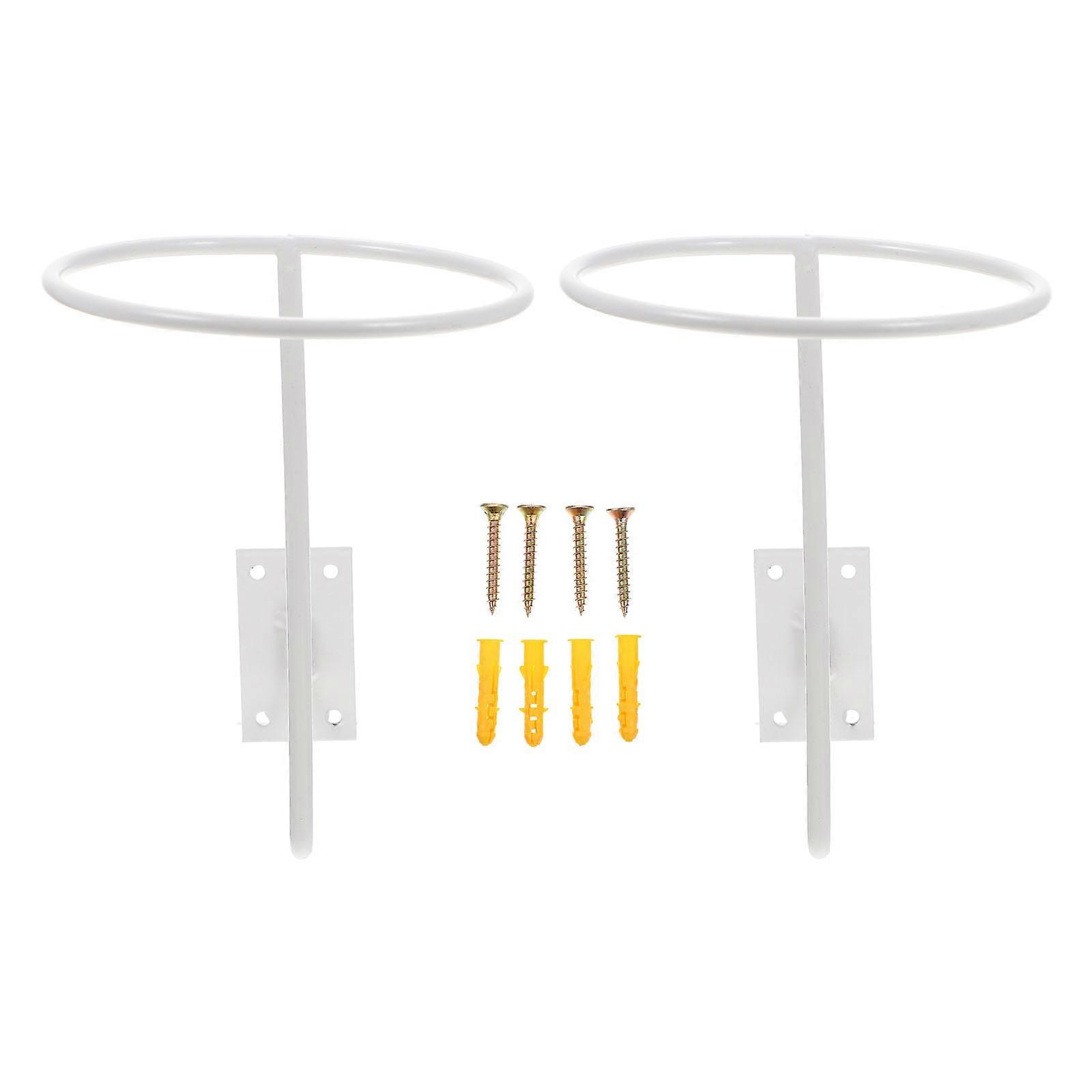 Storage Stand Wall-Mounted Holder for Storage 2Pcs White