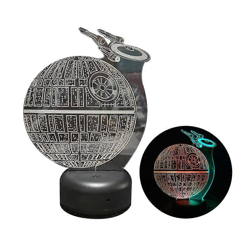 Flying Spaceship Night Light Double Alien 3D LED Touch USB Charging