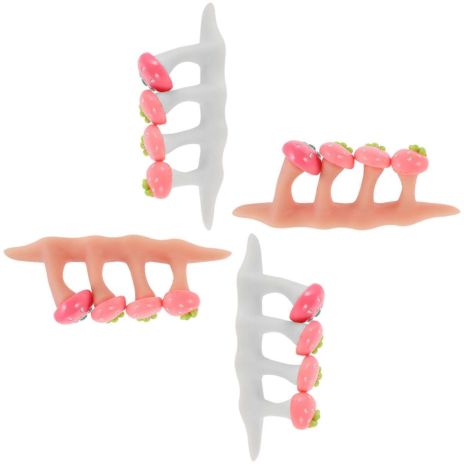 Toe Separator Silicone Material for Pedicure 2Sets Toe Spreaders Comfortable Use