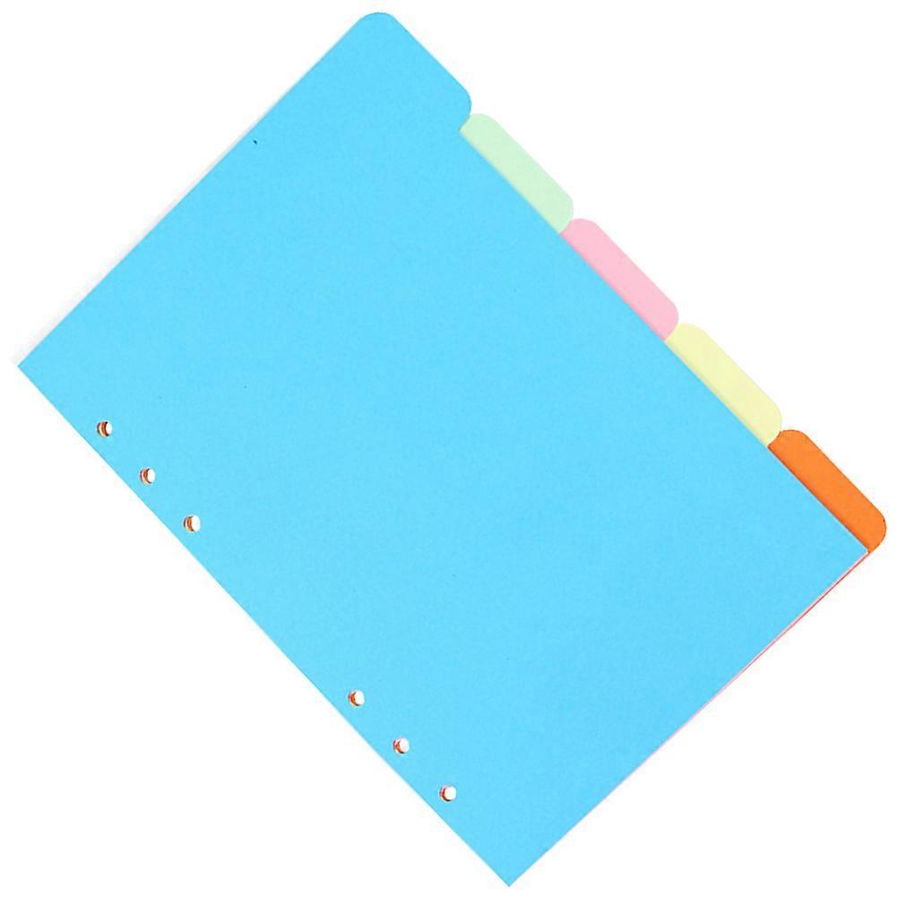 Refill Paper Colorful Binder Divider for Writing 5Pcs Notebook