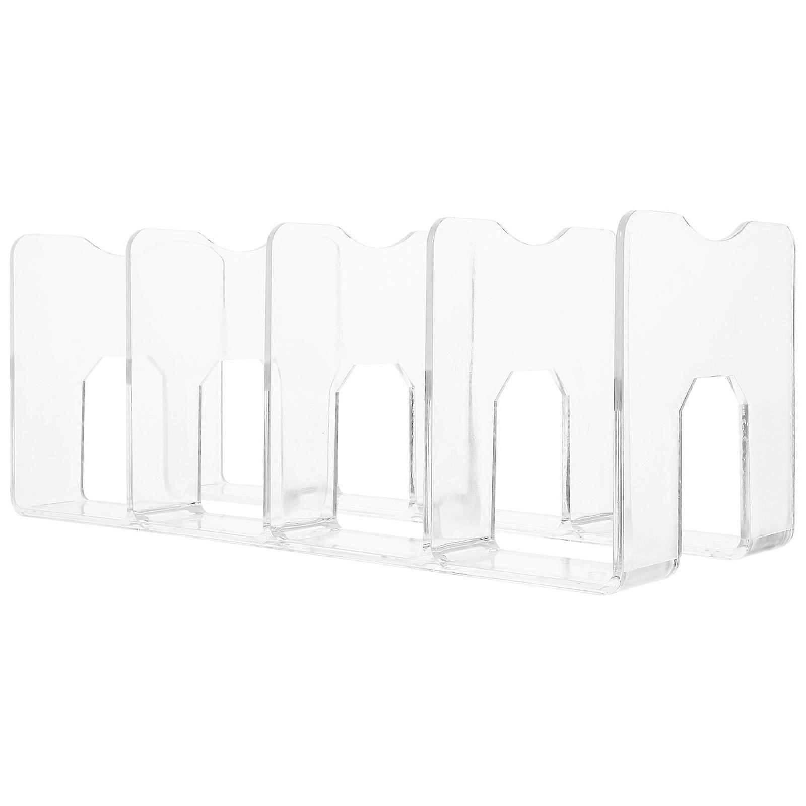 Document Rack Desktop File Organizer for Office Use 8Pcs Transparent Holder
