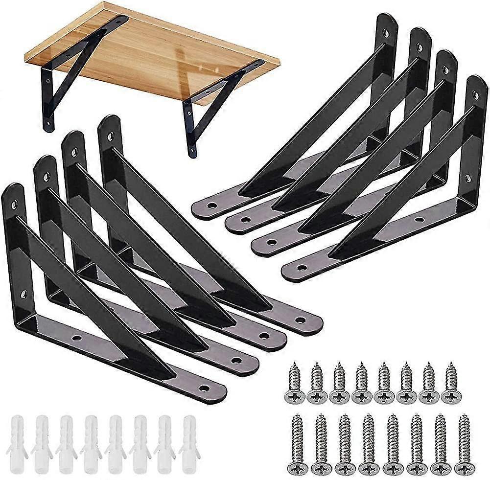 8pcs  Gift Shelf Brackets Triangle Shelving Brackets Right Angle Wall