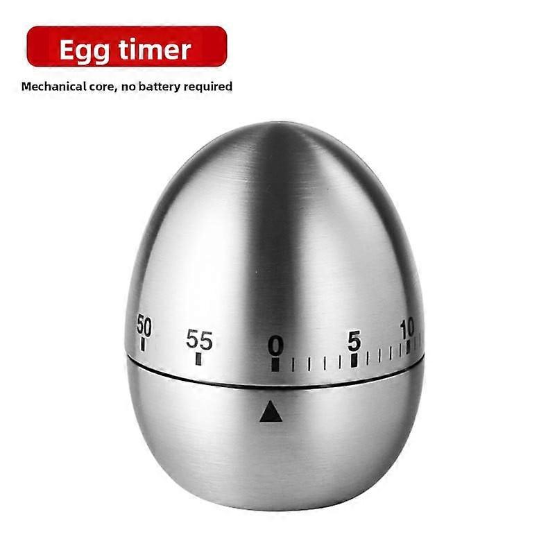 Egg-shaped mechanical timer, baking and cooking timer, clear scale, precise timing, non-slip base.