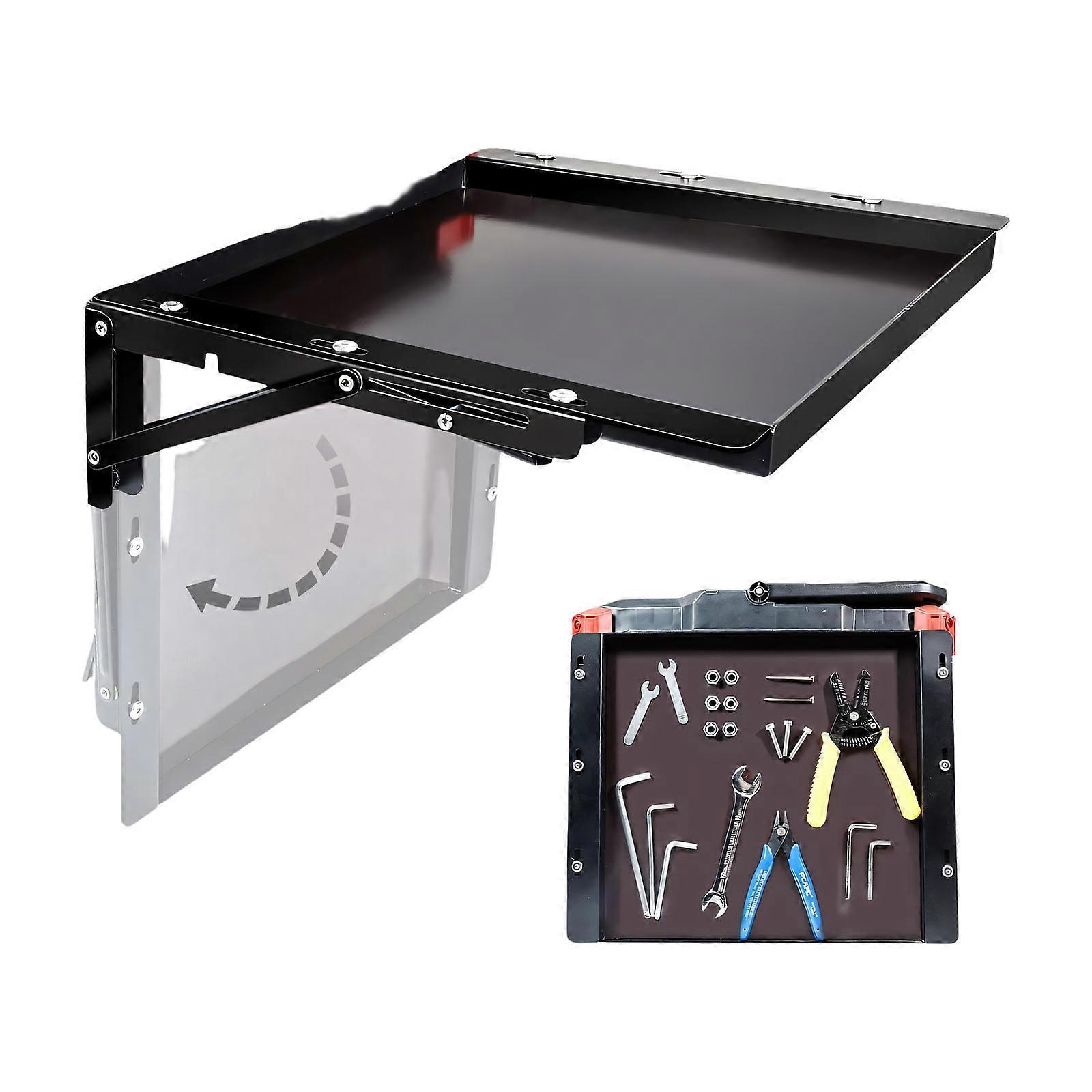 Heavy Duty Collapsible Work Table For System Includes Magnetic Tool Tray And Lightweight Support Structure Multicolor