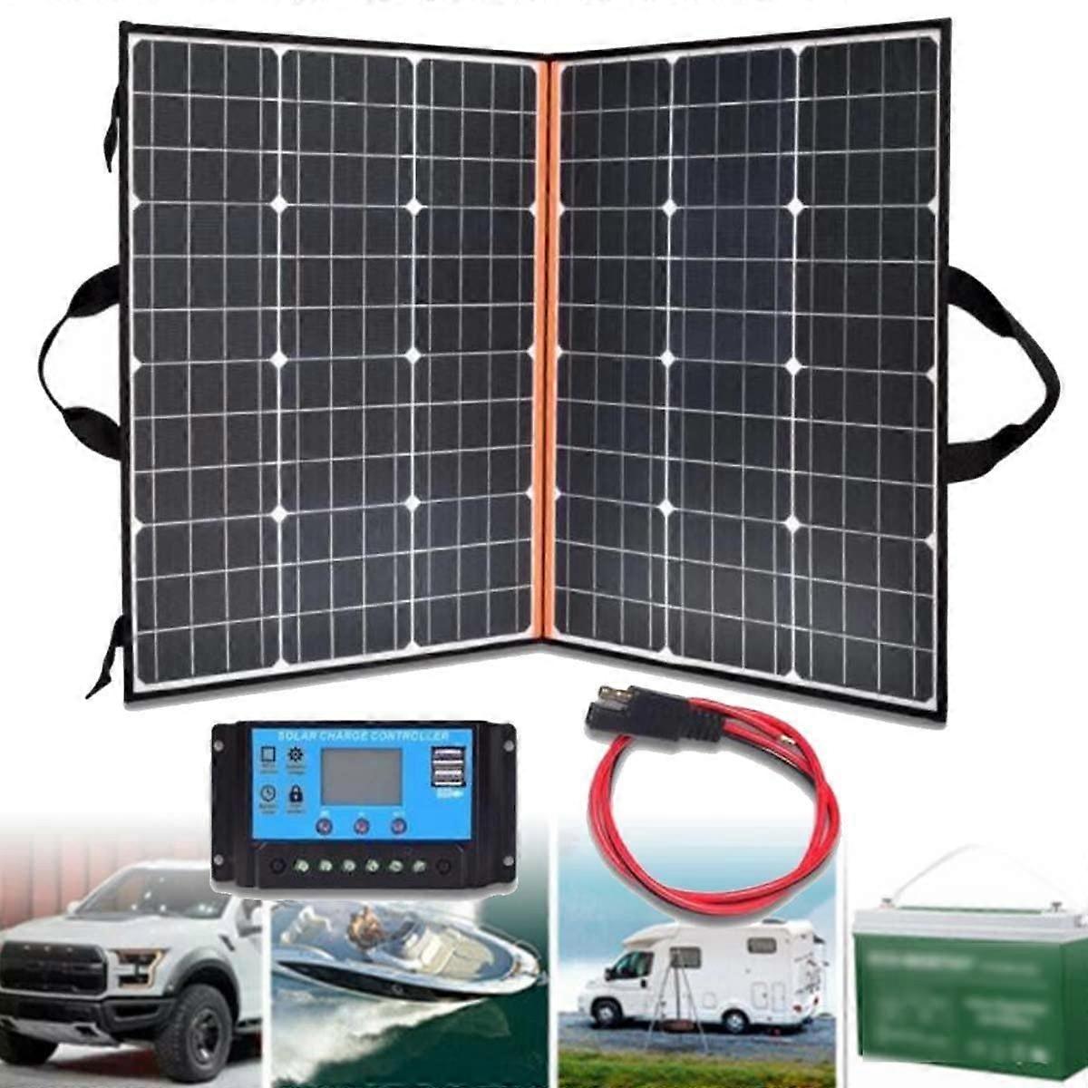 200W Portable Solar Panel Kit with 20A Controller,  Efficiency Charging for RV Camper Van Car