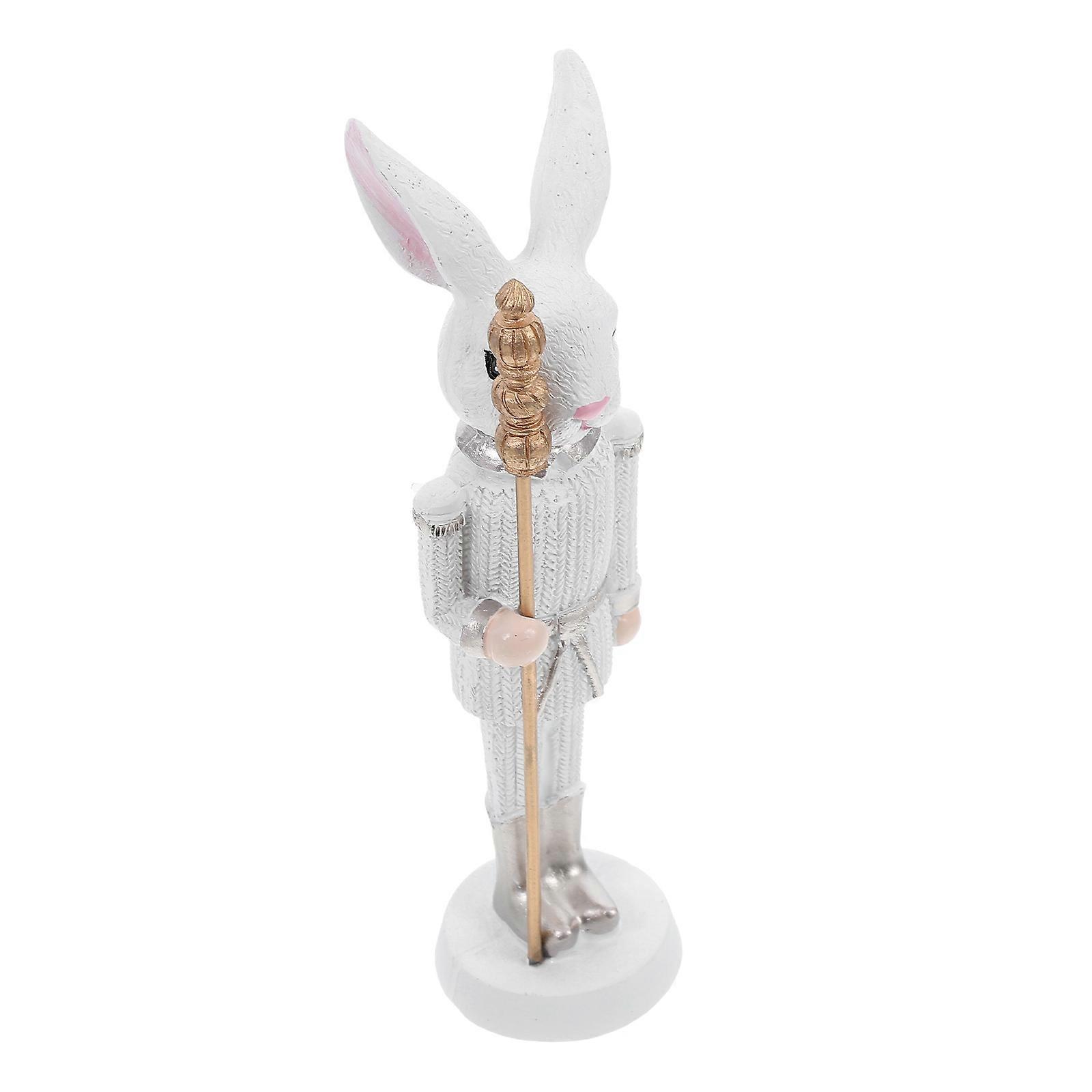 Easter Bunny Decorations Bunny Figurines Easter Nutcracker Decor Decorative Nutcracker Figures Spring Party Decorations