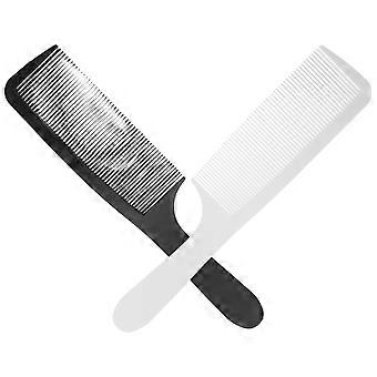 2pcs Professional Curved Barber Clipper Comb Hair Cutting Comb for Men Styling Comb Hairdressing Tool (Black and White)