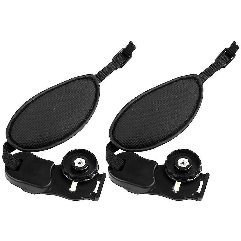 Protective Wrist Strap Camera Hand Strap Stabilizer for Camera 2Pcs Black Oval
