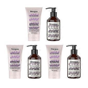 Set Gel a Tenuta Forte + Crema Idratante per Ricci, Gel a Tenuta Forte a Lunga Durata per Ricci Definiti, Crema per Ricci per Ricci Lisci e Definiti xepa