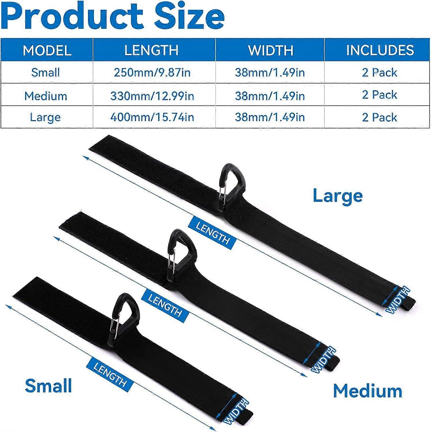 Hook and Loop Cable Ties, 6 Pack Resealable Cord Hook and Loop Straps, 3 Lengths