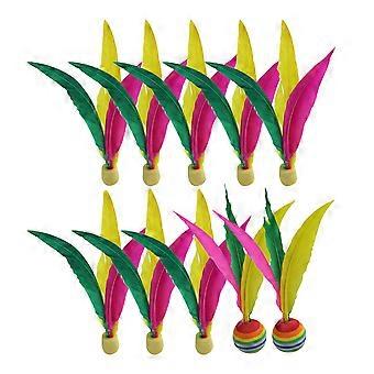 10 PCS Board Badminton Drie Veren Ballen Outdoor Shuttlecock voor Beach Kids Kinderen