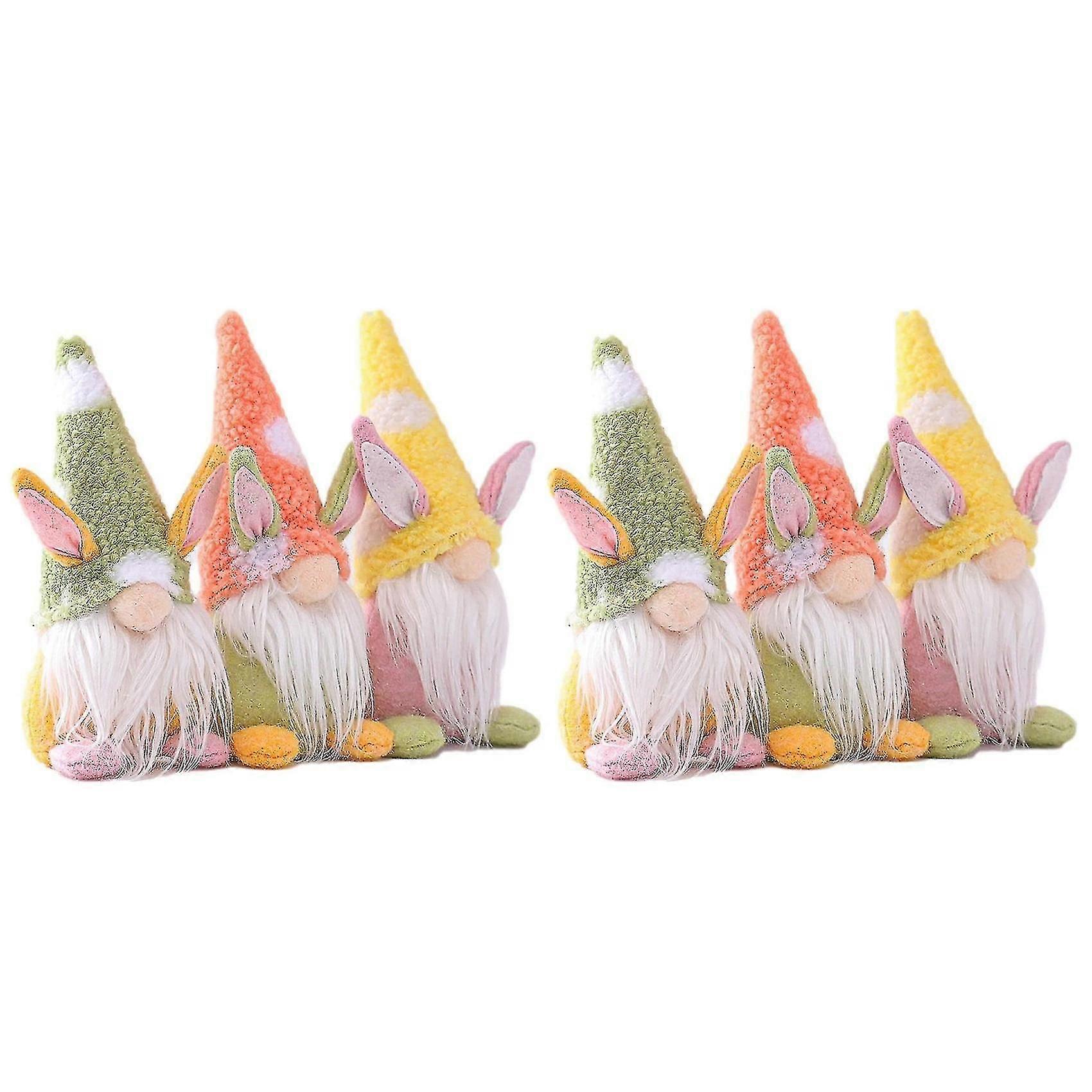 6pcs Easter Bunny Gnome Plush Easter Bunny Doll Easter Decorations