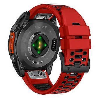Andningsbart sportigt silikonarmband för Garmin Fenix ​​E 8 47mm 51mm 7 7X armband för Garmin Enduro 3 QuickFit 26mm 22mm klockrem