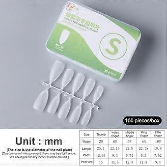 100 Pcs Press On Nail Tips Full Cover Ultra-Thin False Nails Patches Gel Nails Extension System Clear Fake Nails Art Accessories
