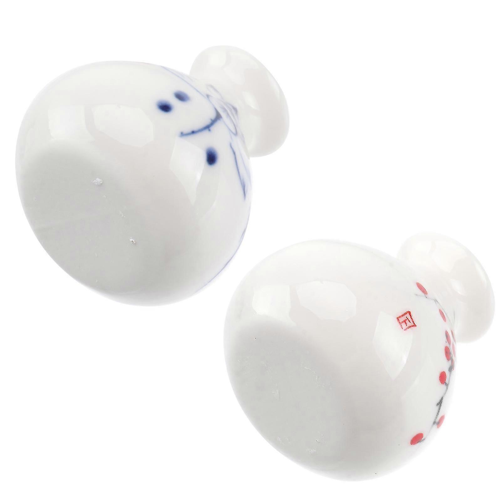 Mini Flower Vase Ceramic Vase for Creative Desktop Use 2Pcs