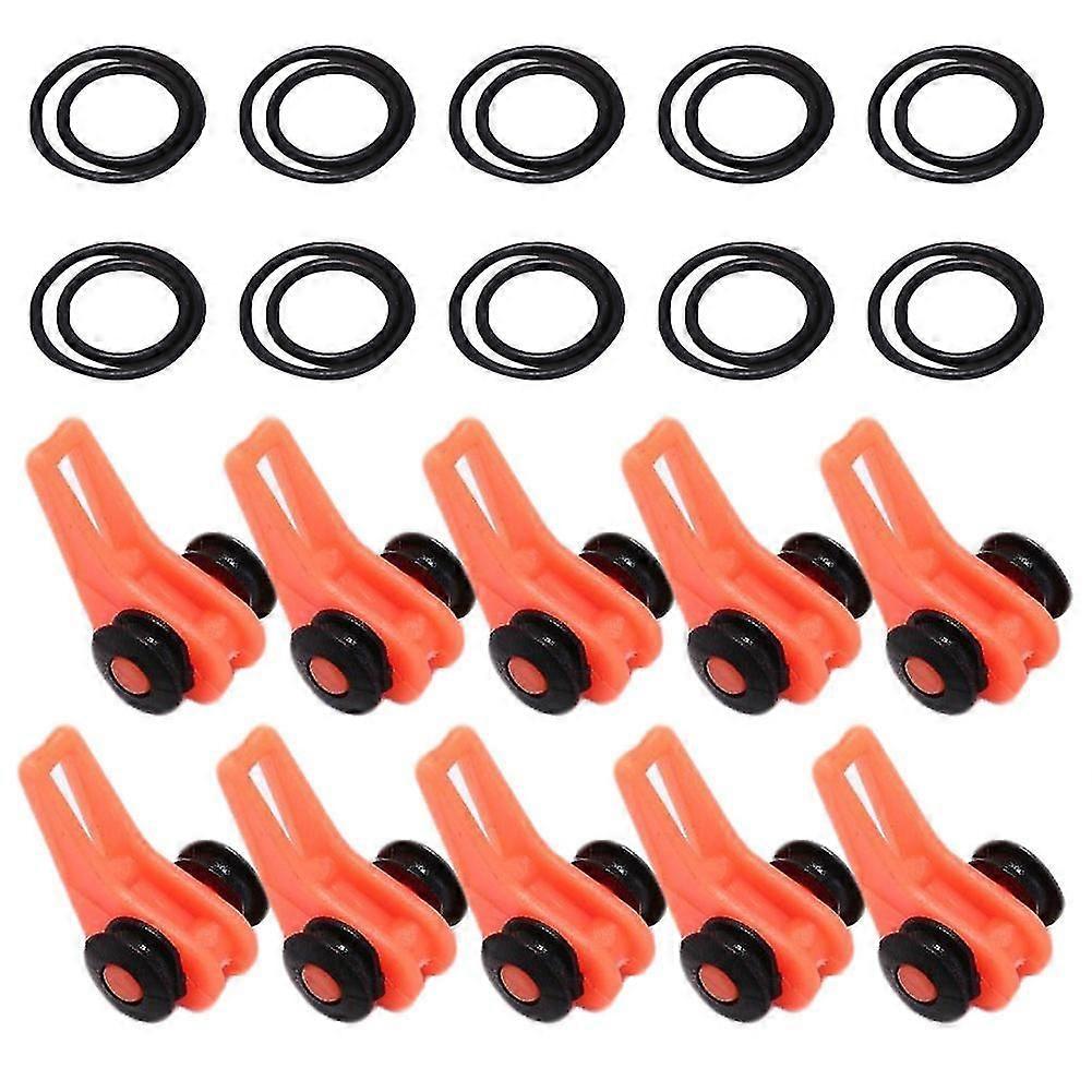 Orange 10 Set Verstellbare Angelrute Köder Köder Jig Halter