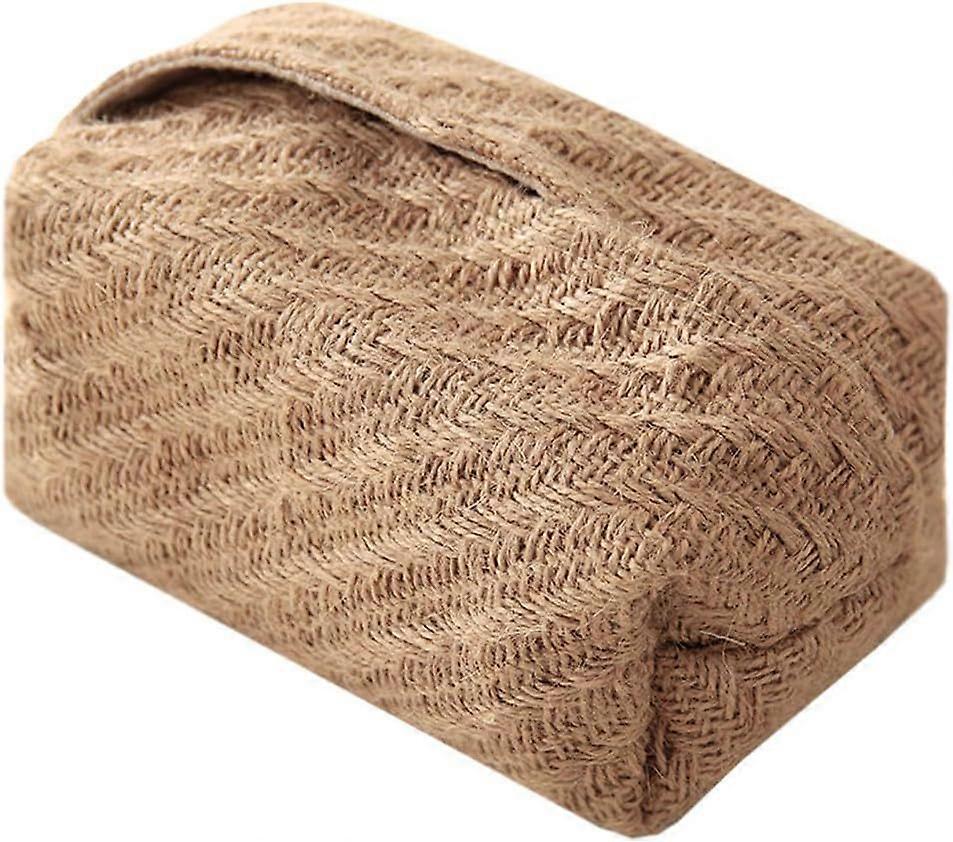 Jute rattan tissue box, plastic-free