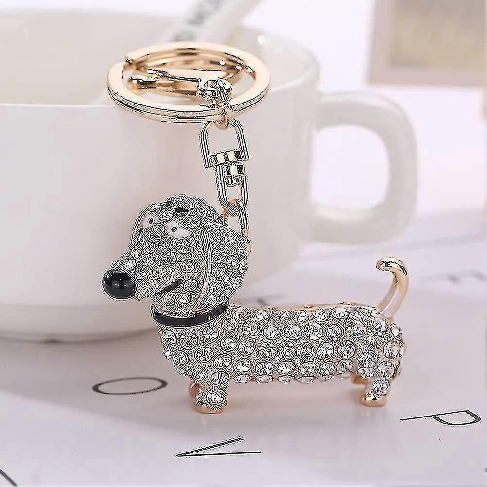 Rystal Dog Keyring Decorative Pendant Keychain