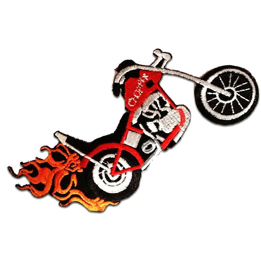 Patch - Motorcycle Biker - red - 13.5 x 6 cm - Appliqué patch