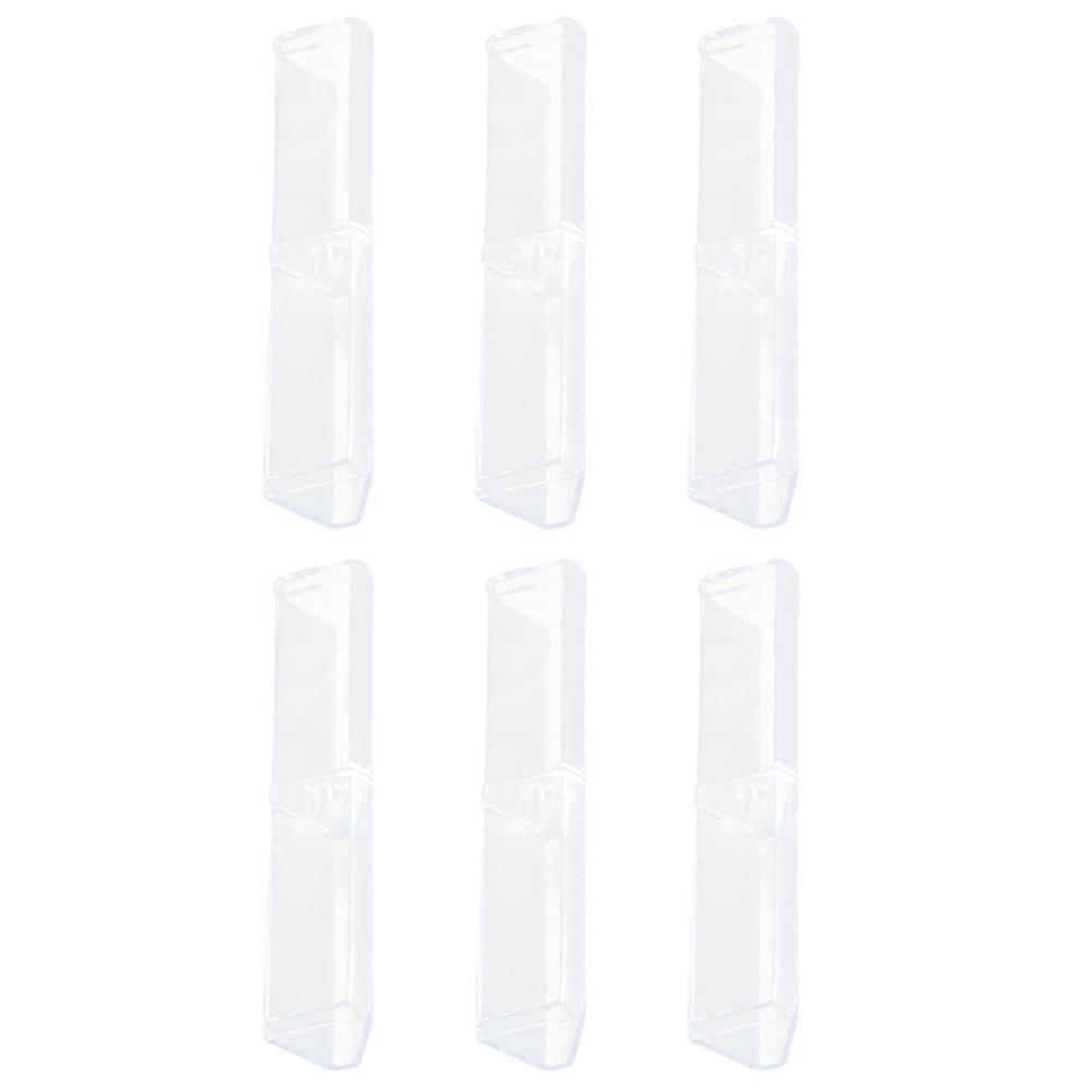 Plastic Pen Box Transparent for Storage 6Pcs Triangle Pen Storage Case