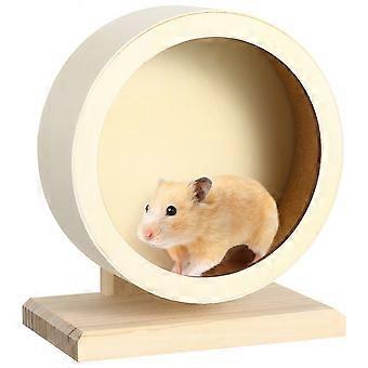 Hölzerne Non-Run-Scheibe für Hamster, Igel, kleine Haustiere, Laufrad Größe S