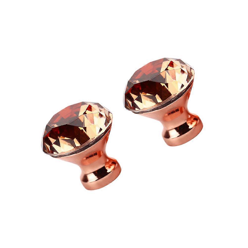 Crystal Glass Knobs Water Pull Diamond Shape for 2Pcs Drawer Handles