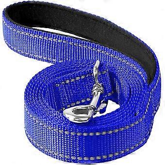 Dog Collar, 6FT Reflective Nylon, Soft Neoprene Padded, Zinc Alloy Hardware, Multiple Sizes for Walking Running Training