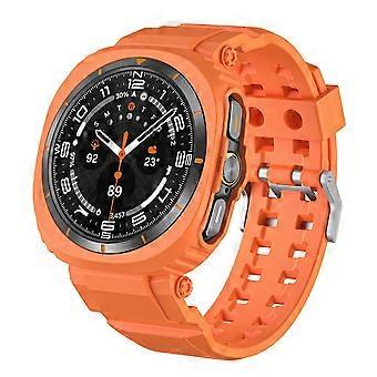 47mm Silicone Strap Bright Orange Comfort Fit Quick Swap Design for Samsung Galaxy Watch 7 Ultra Band