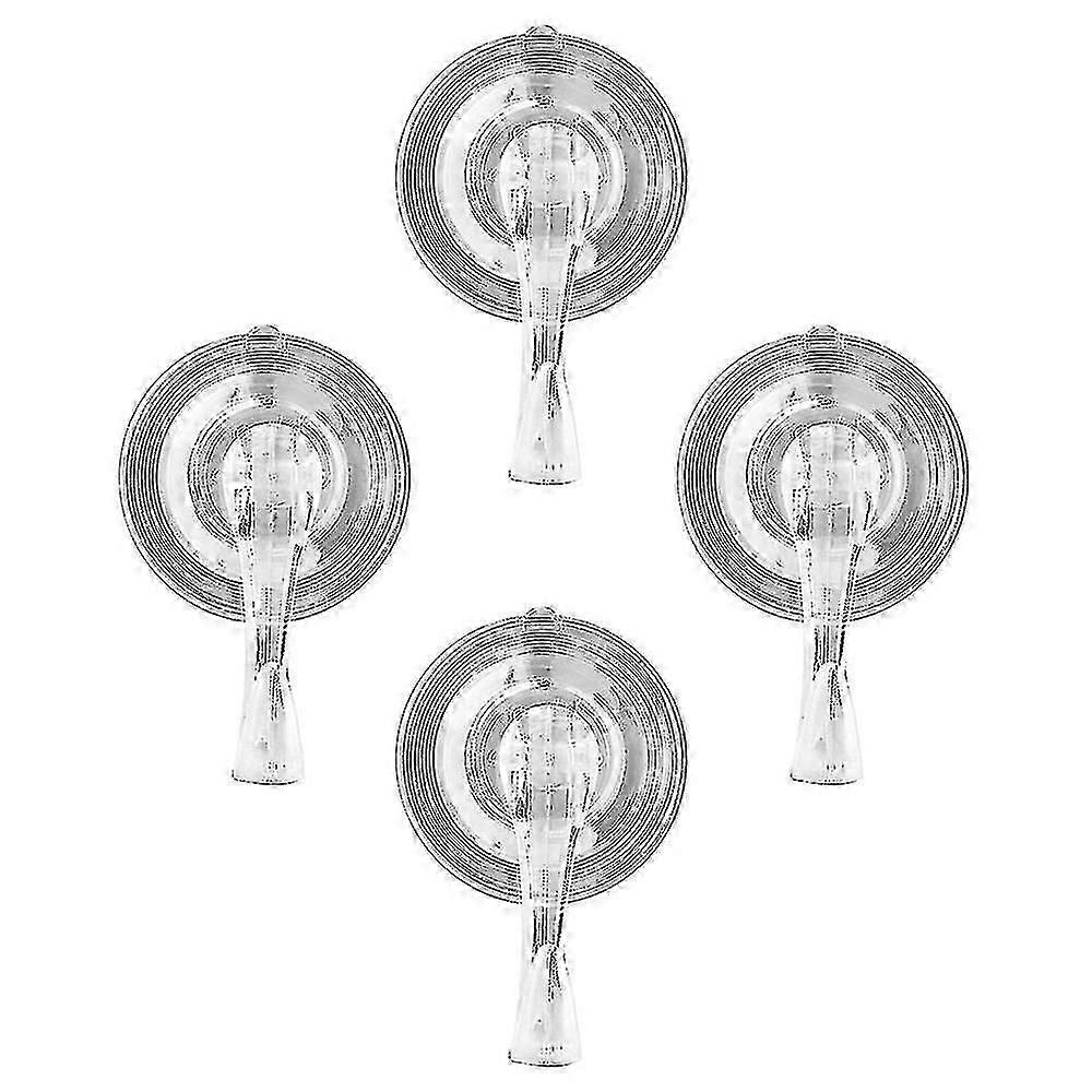 Heavy Duty Clear Suction Cup Hooks, 4 Pack Reusable