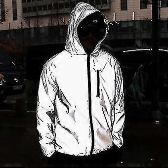 Chaqueta de seguridad reflectante impermeable para hombre, ligera, cálida y de alta visibilidad.