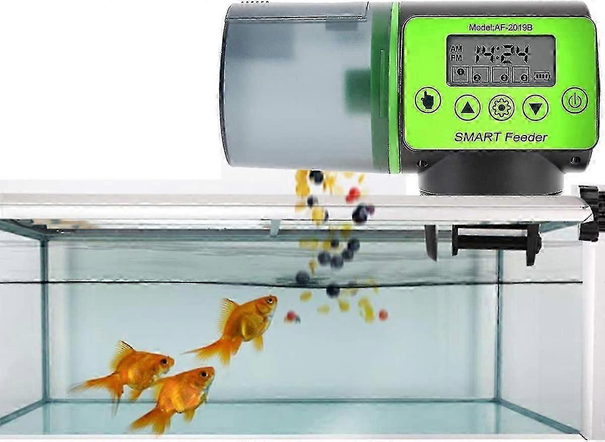Distributore automatico di cibo per pesci con timer e LCD per acquario