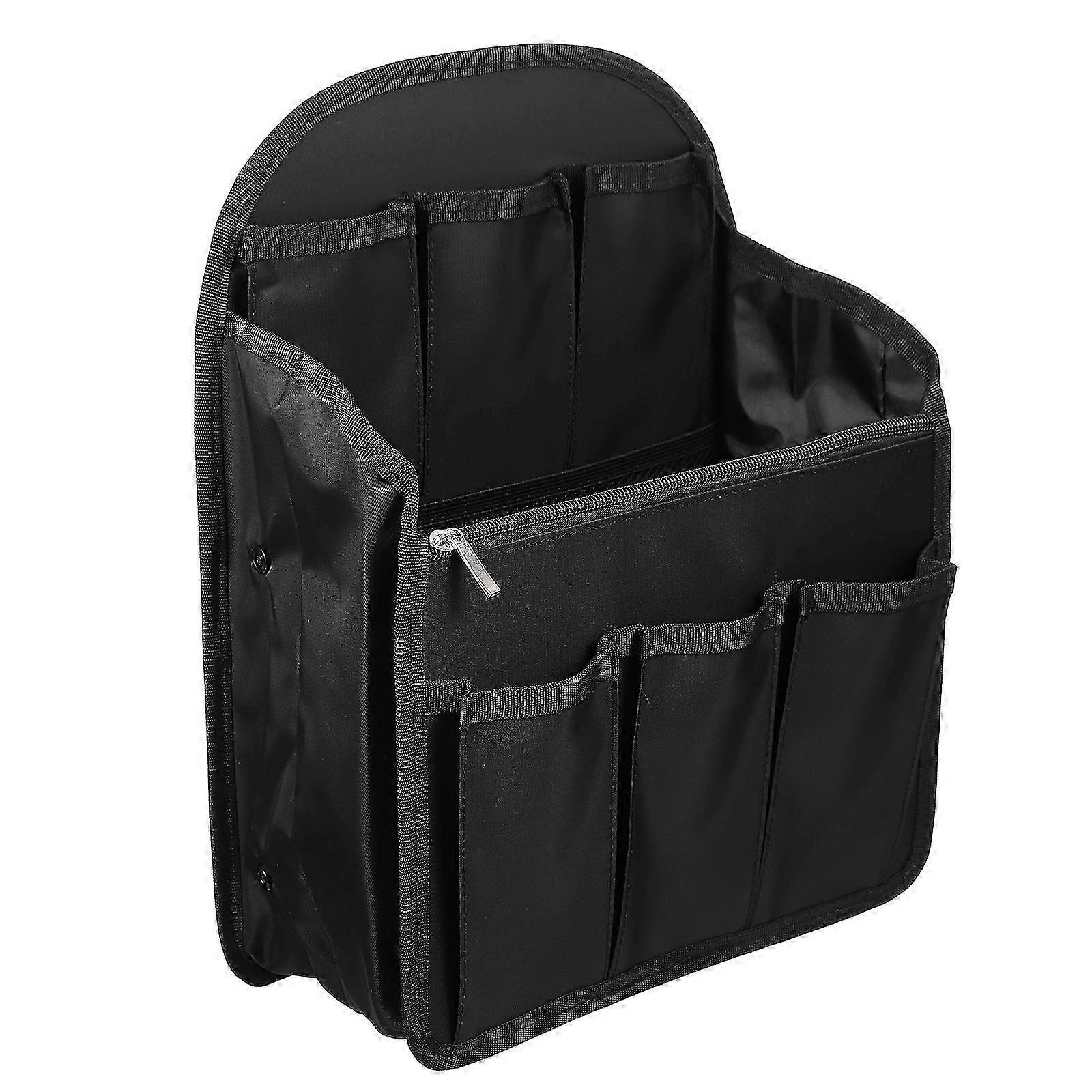 1 Stück Multi-Slots Divided Backpack Interior Bag Backpack Organizer Insert (Schwarz)