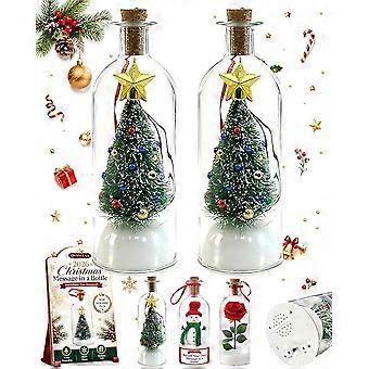 Christmas Message in a Bottle Voice Recording, Recordable Tree Ornament
