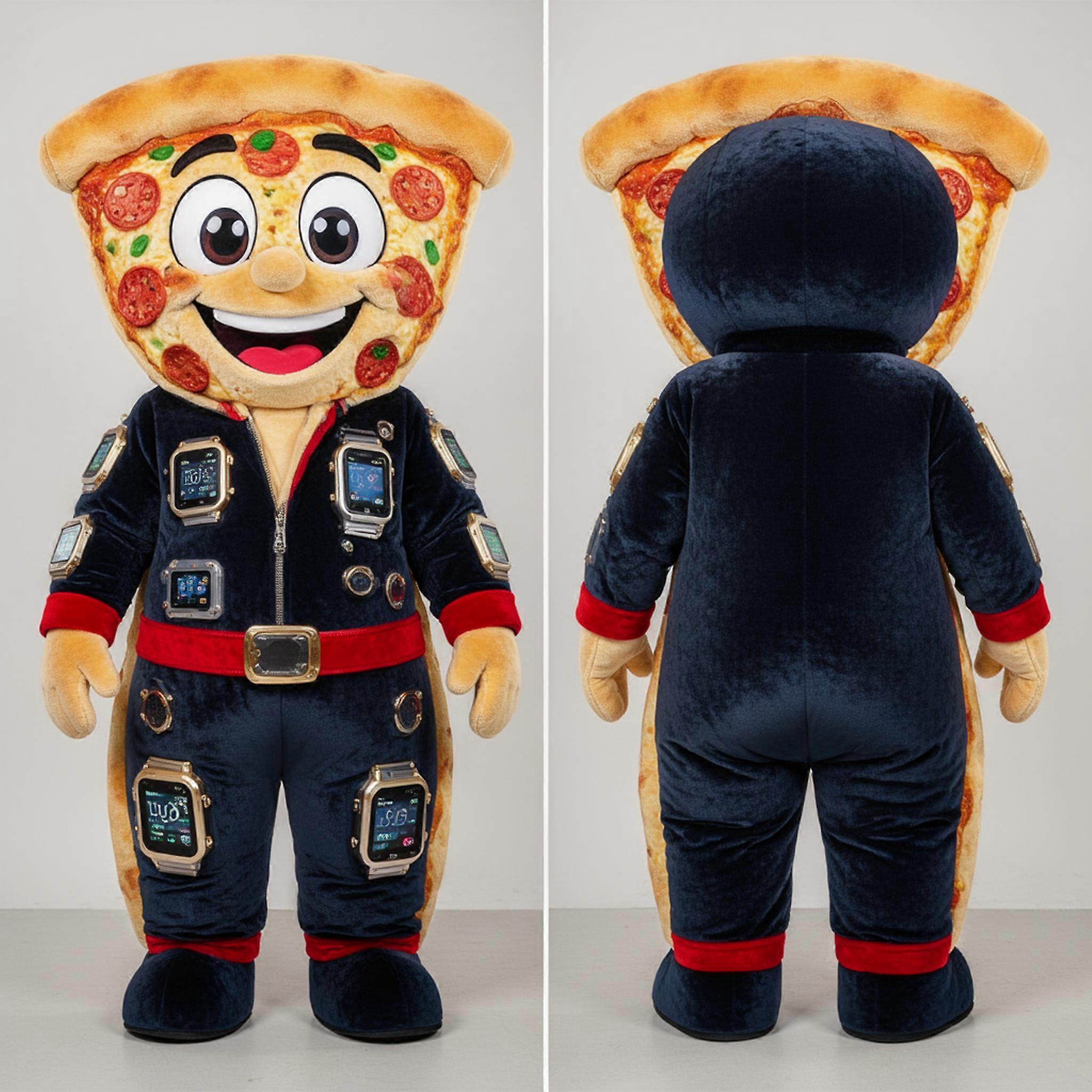 MASTICOT Navy Cartoon Pizza Mascot