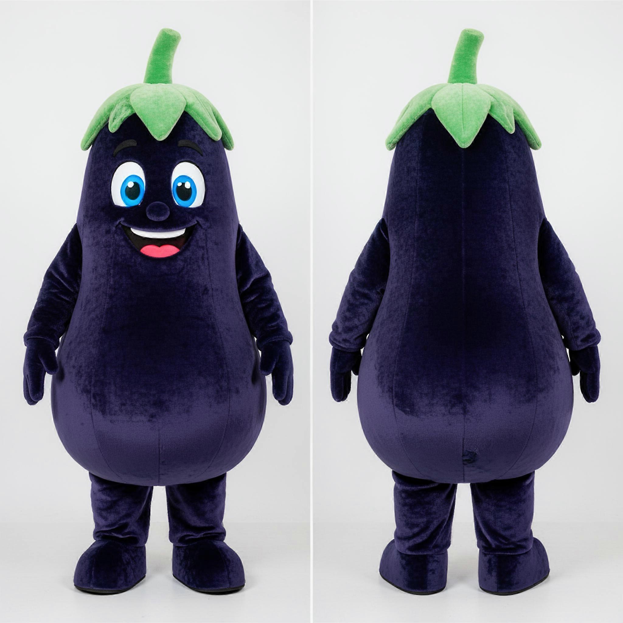 MASTICOT Velvety Navy Broad Shouldered Eggplant Mascot