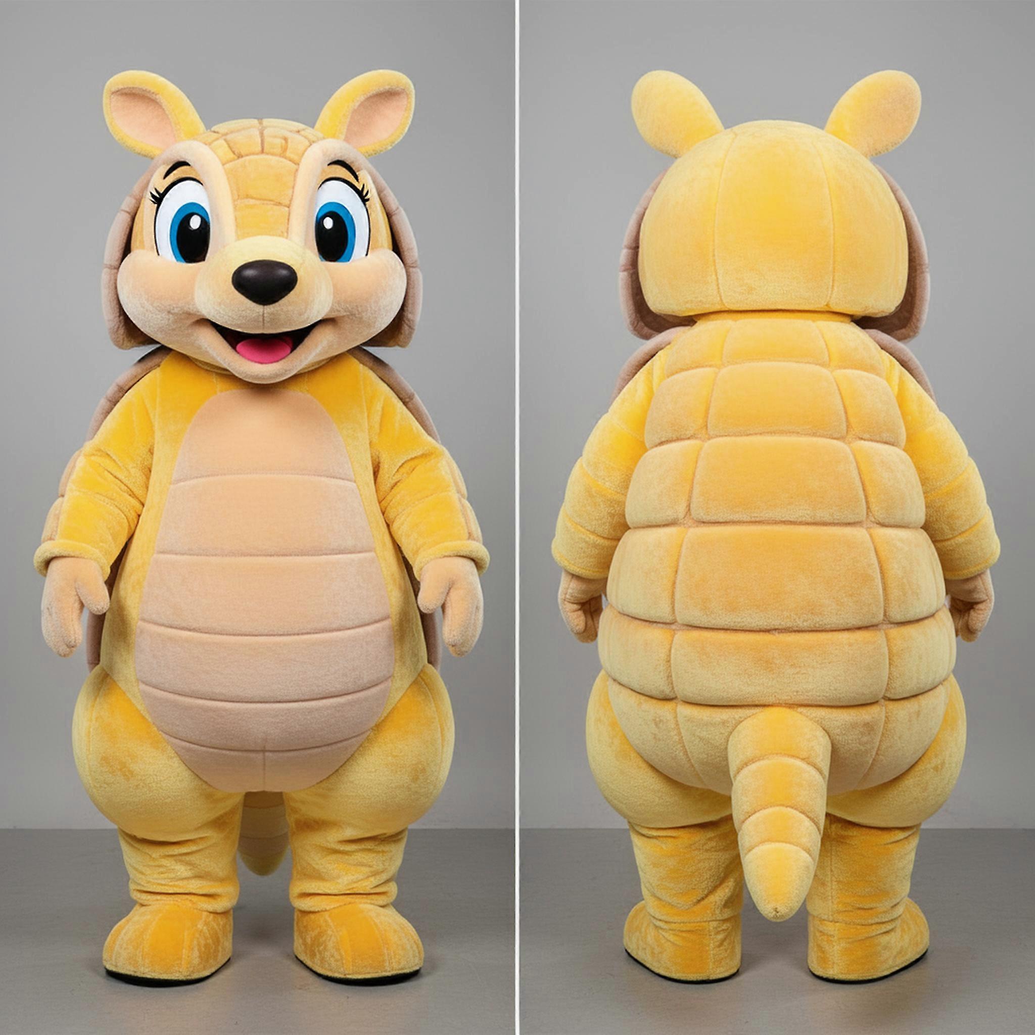 MASTICOT Velvety Yellow Armadillo Mascot