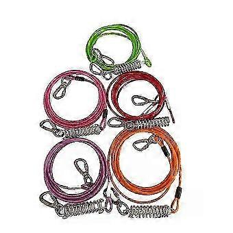 Chew-Proof Dog Tie Out for Campervan, Motorhome - Stainless Steel Cable, Anti-Shock Spring, 3m (10ft)