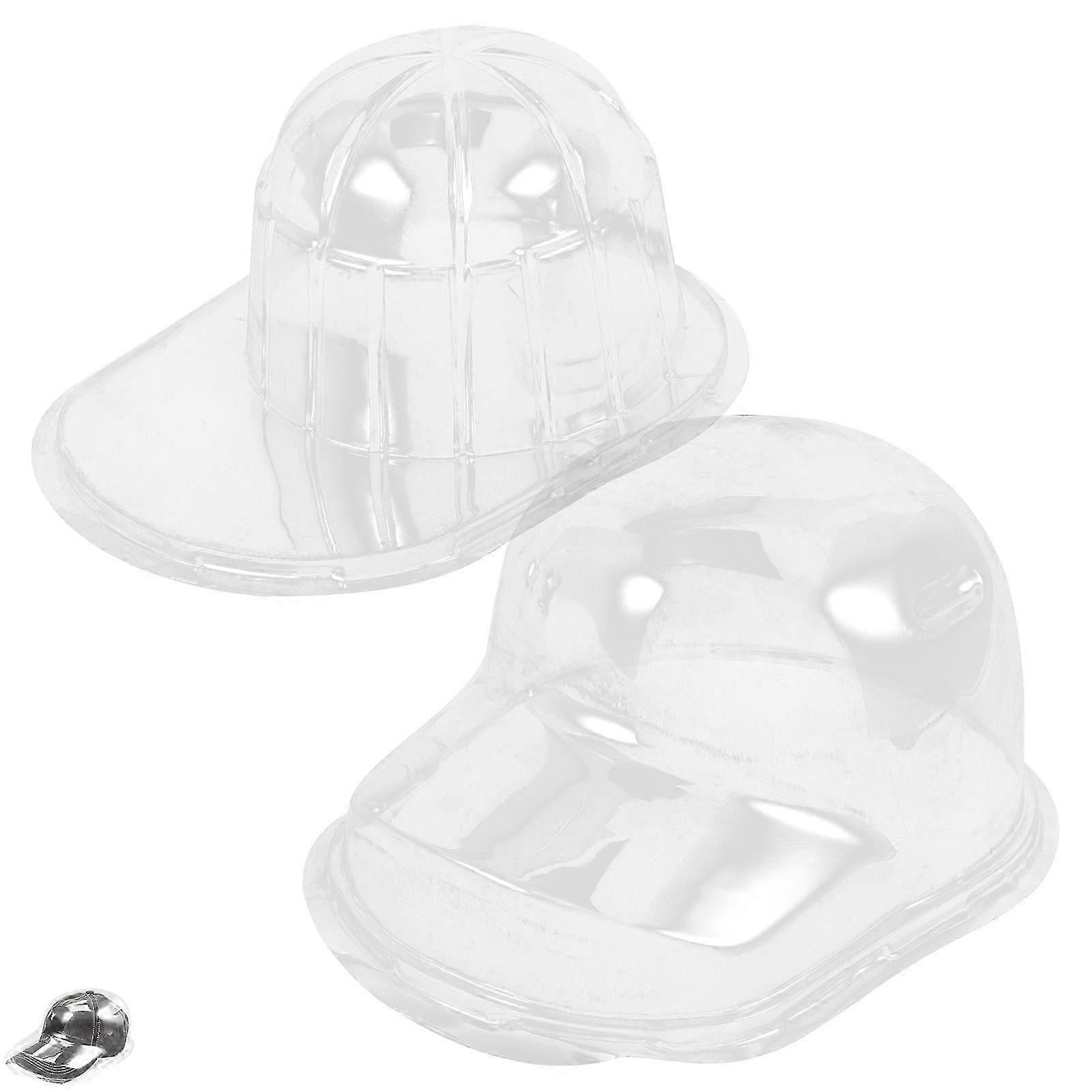 1 Set Baseball Cap Shaper Clear Plastic Display Holder Tabletop Hat Display Box