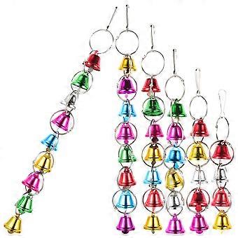 Conjunto de 6 sinos de pássaro com pingente para periquitos, brinquedo para crianças.