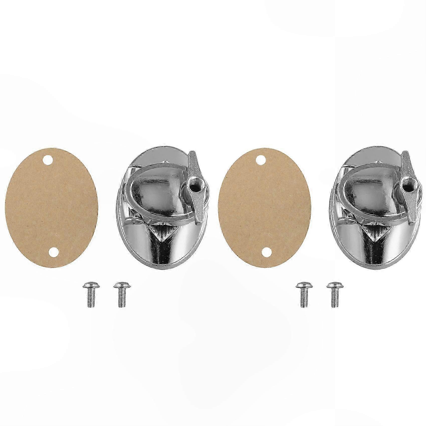 2-Pack Chrome Bass Drum Mount Bracket & Floor Drum Leg Bracket for Percussion Instruments