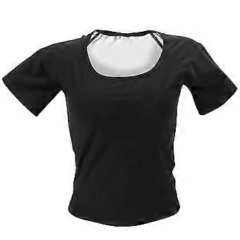 Women's Workout Sweat Fitness Shirt Weight Loss Body Shape Shirt Sports Slimming Sauna Suit(4XL/5XL )