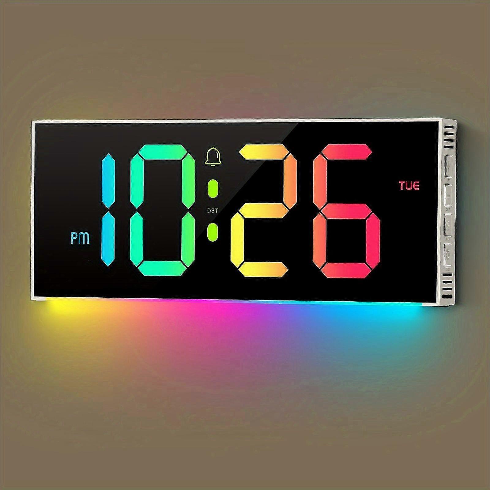 Digital Wall Clock RGB 12 Inch USB