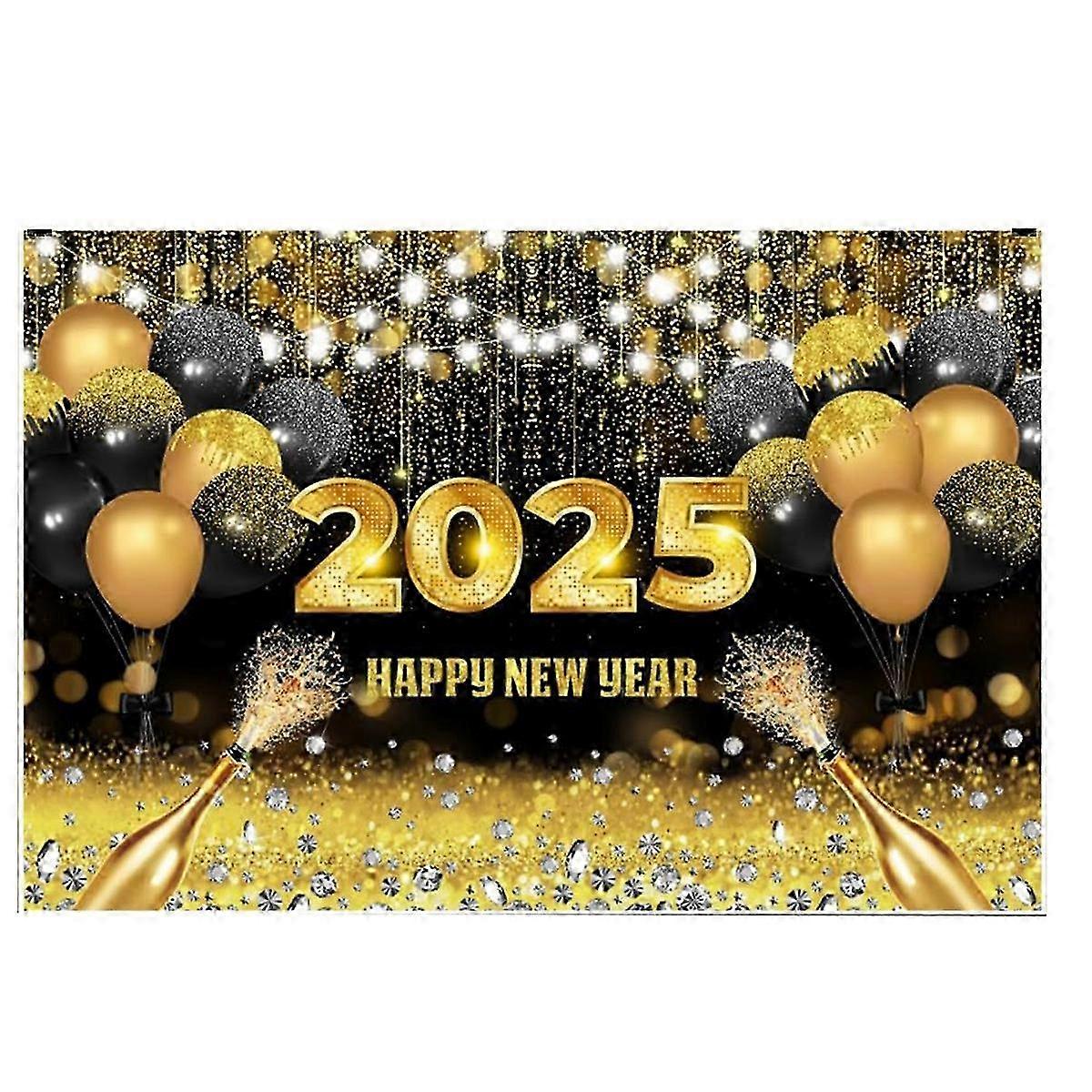 Black Gold 2025 Photo Backdrop Polyester