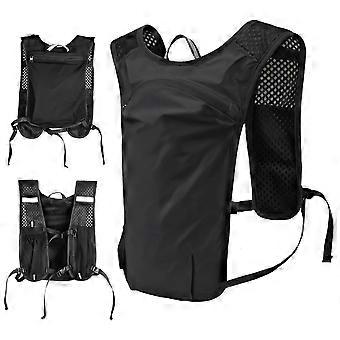 Running Hydration Vest Backpack, Lightweight Insulated Pack with 1.5L Water Bladder Bag Daypack for Hiking Trail Running Cycling - Black