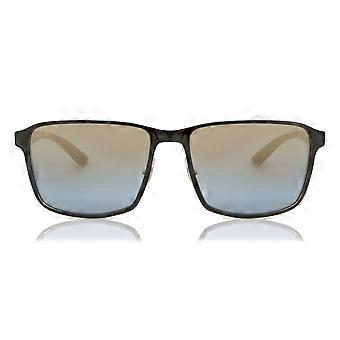 Ray-Ban RB3721CH Polarized 187/J0 Vollrand-Sonnenbrille Schwarz auf Gold Unisex Rechteckig UV3 Polarisiert Original