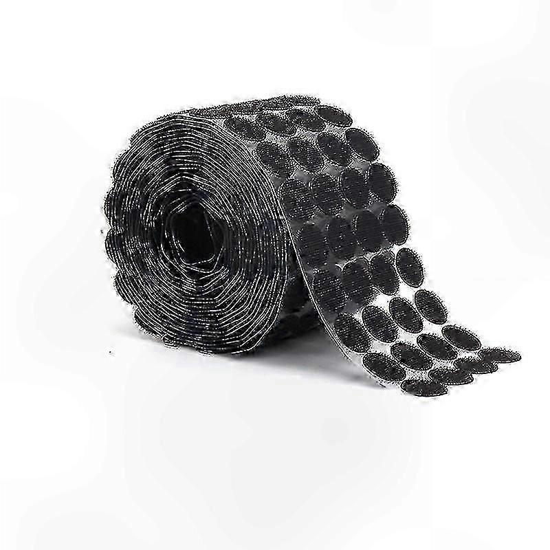 1000 self-adhesive hook loop dots. 10mm Diameter compatible with Crafting Organization Projects. Black DSW