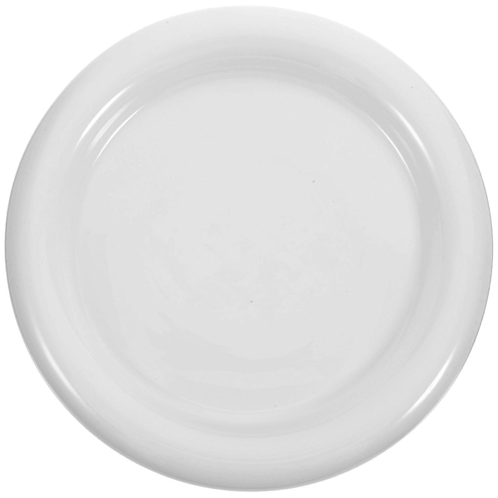 White Round Ceramic Plate for Food Serving Dinnerware