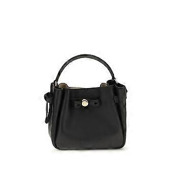 Tory Burch Black Calf Leather Bos Taurus Shoulder Bag